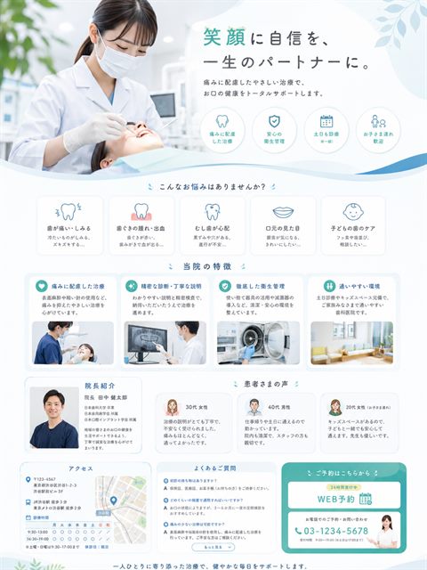 歯科医院のLP制作サンプル