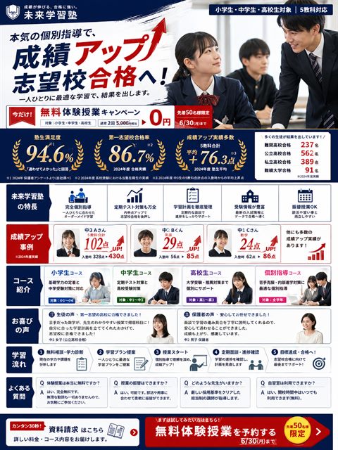 学習塾のLP制作サンプル