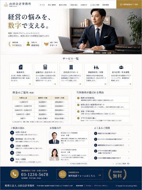 税理士事務所のLP制作サンプル